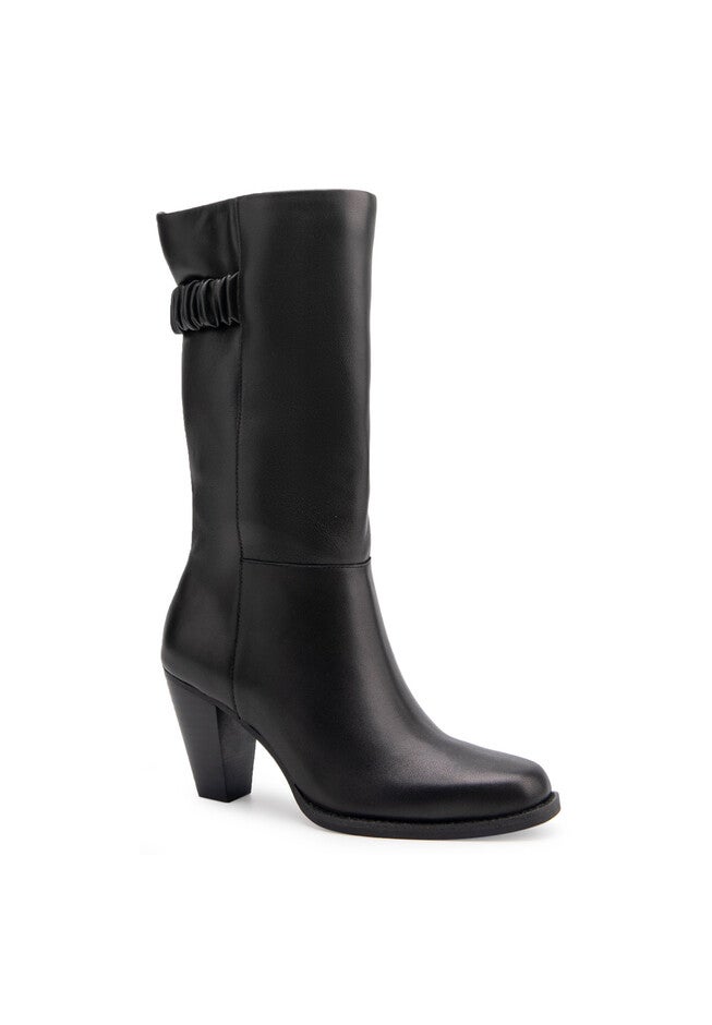 Liki Mid Calf Boot, BLACK LEATHER, hi-res image number null
