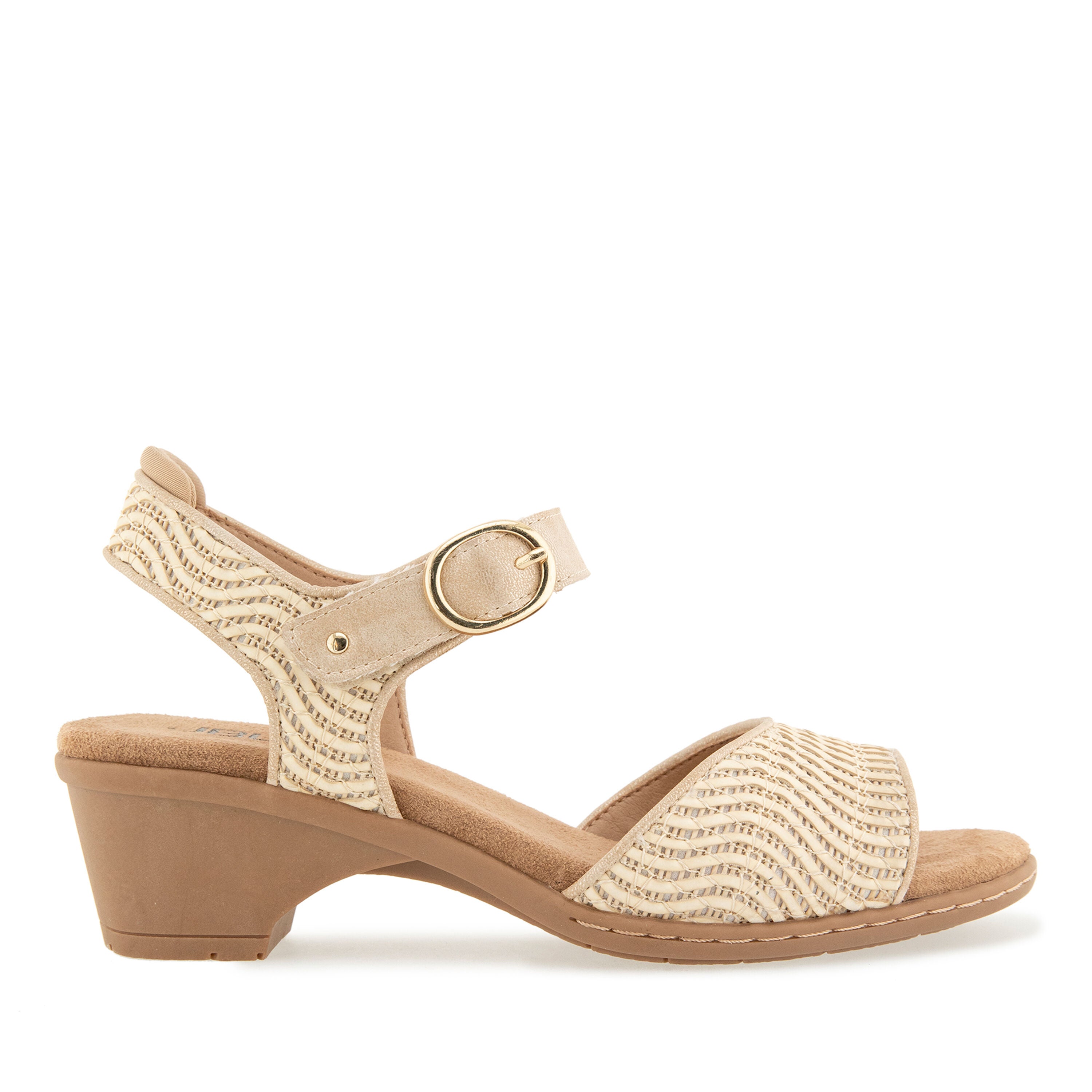Jule Hook and Loop Wedge Sandal, CREAM SHIMMER, alternate image number 2
