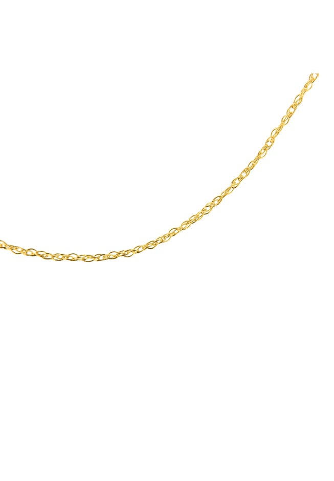Solid Yellow Gold Slim And Dainty Unisex Rope Chain Necklace 18 inches, , alternate image number null