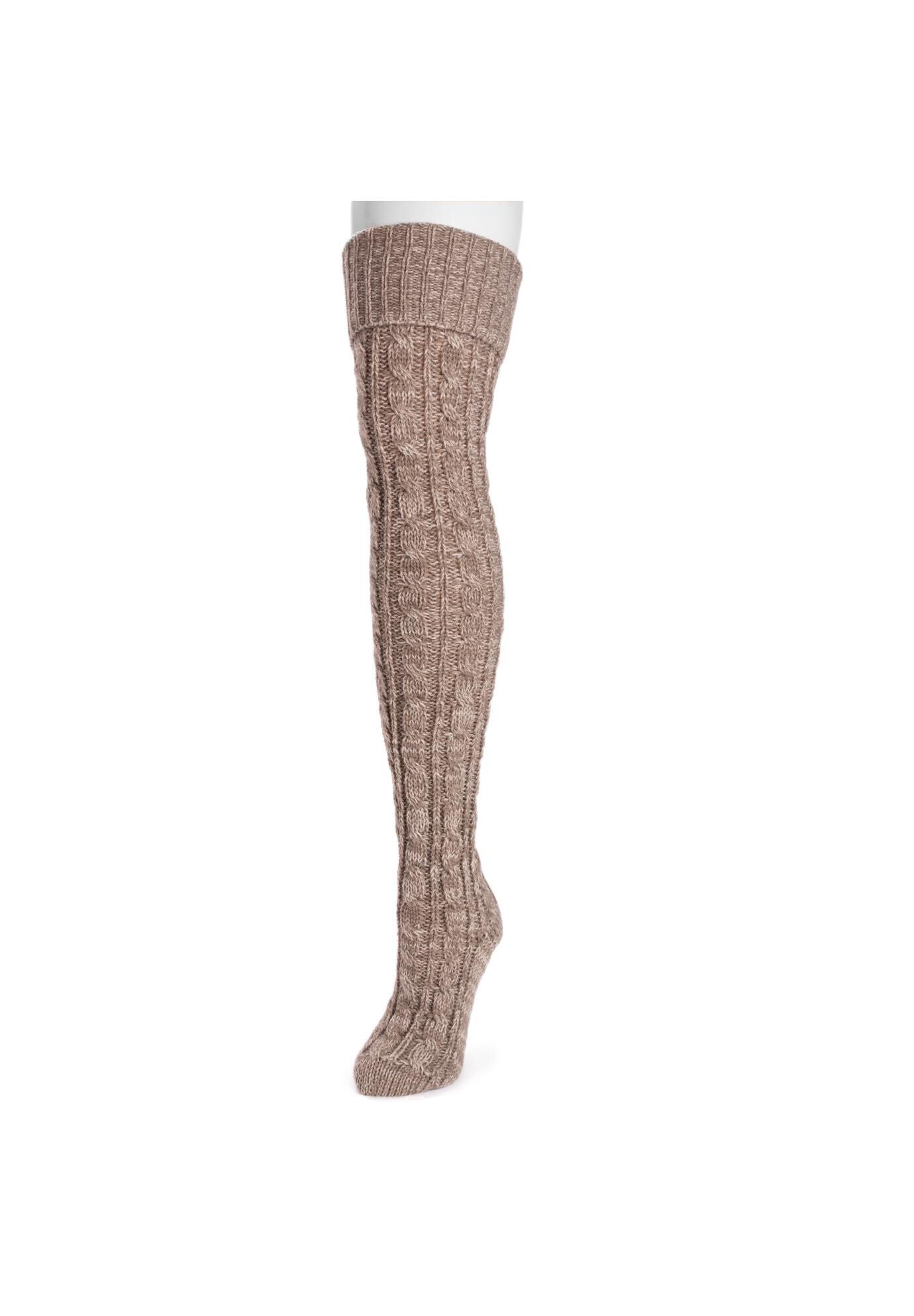 Cable Knit Slipper Socks, , on-hover image number 1
