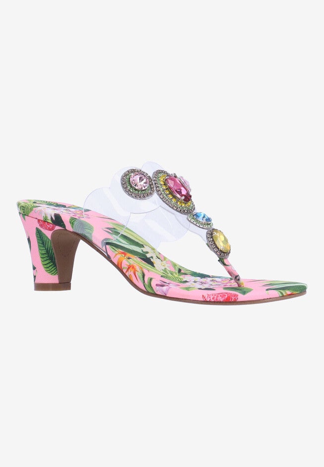 Varanese Sandal, CLEAR PINK GREEN, hi-res image number null