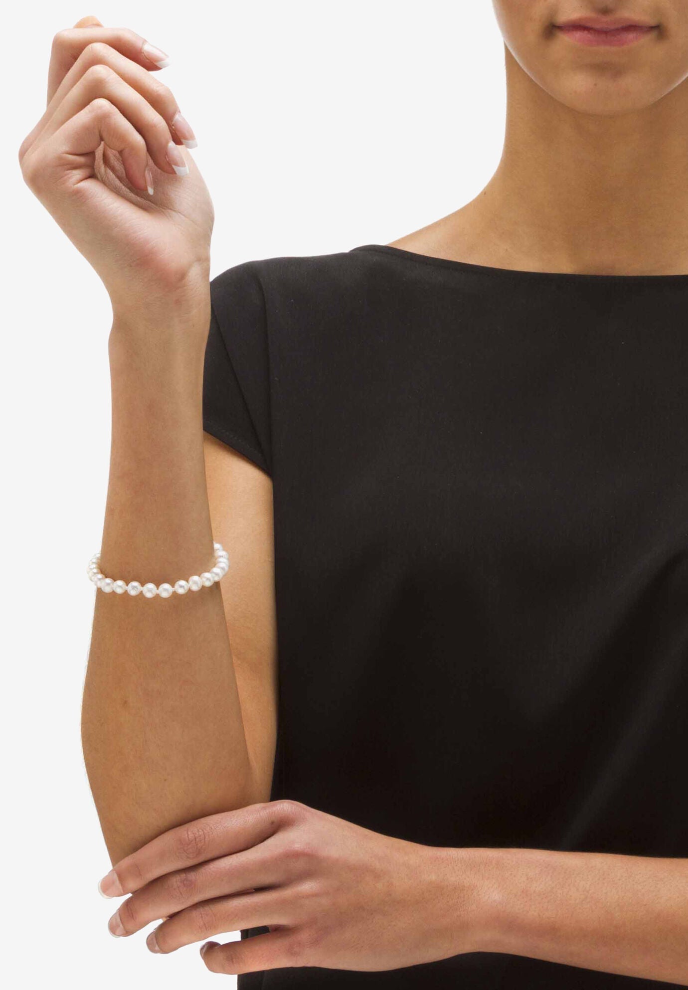 3 Piece Cultured Freshwater Pearl Necklace Bracelet and Earrings Set .925 Silver, , alternate image number 8