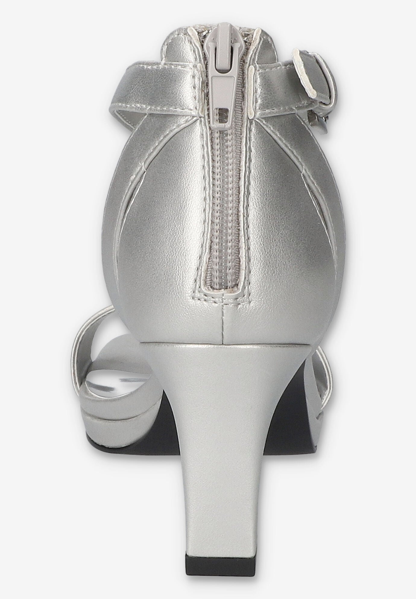 Ro Square Toe Heeled Sandal, SILVER, alternate image number 3