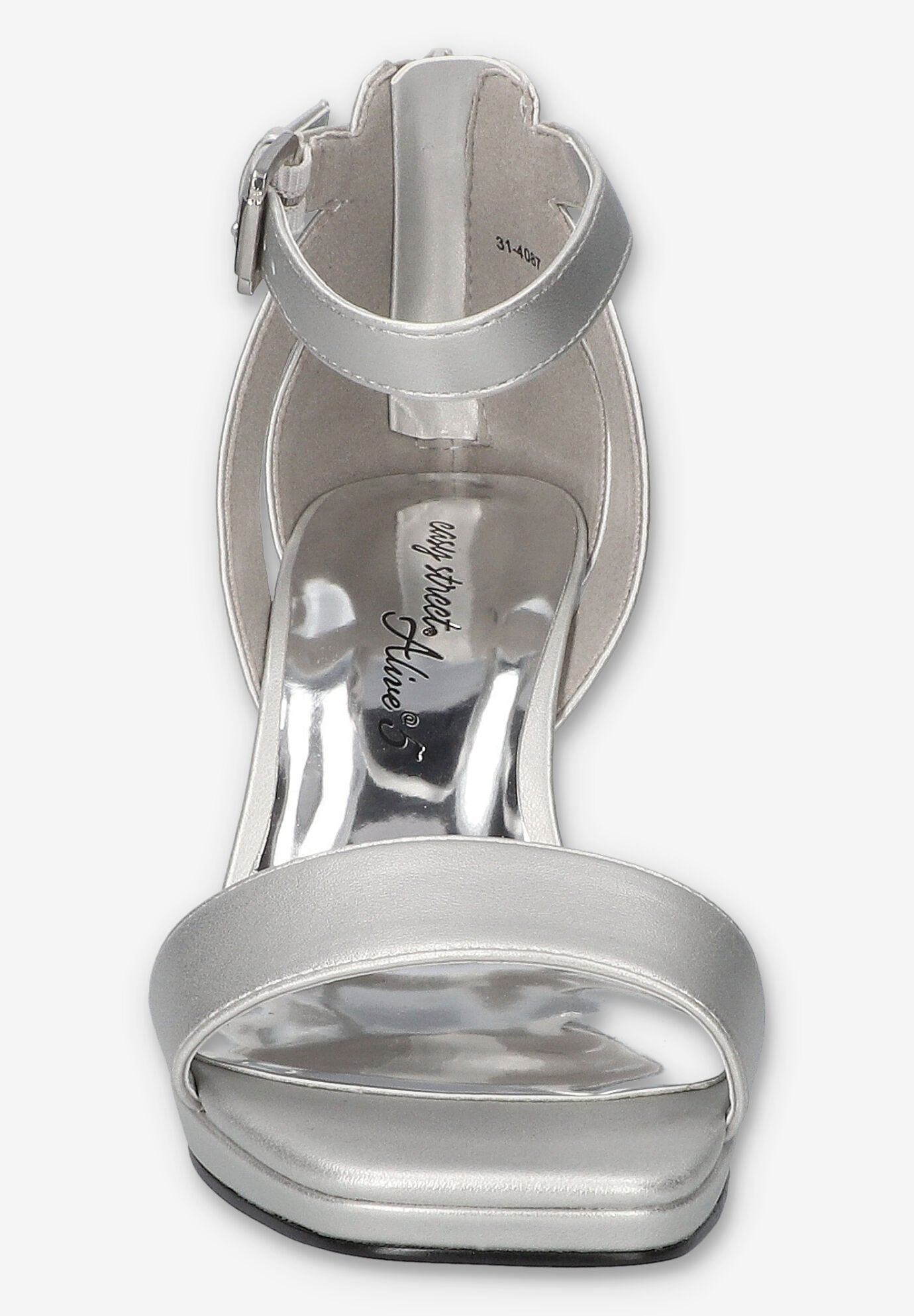 Ro Square Toe Heeled Sandal, SILVER, on-hover image number 1