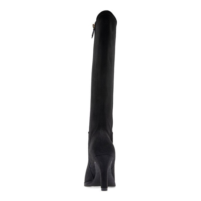Lynch Zipper Tall Boot, BLACK FAUX SUEDE, on-hover image number null