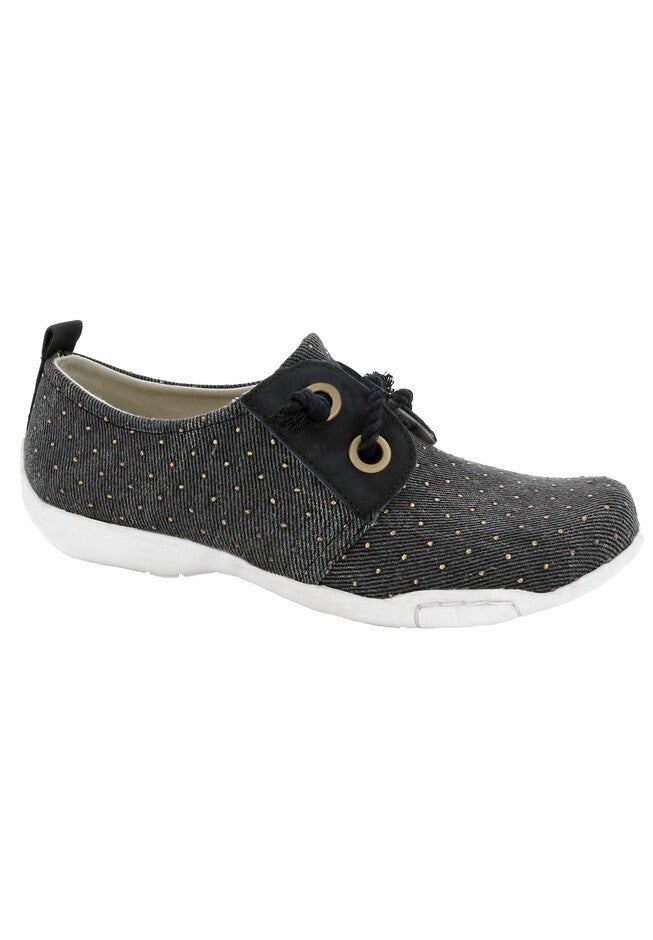 Calypso Slip On Flat, BLACK GOLD FABRIC, hi-res image number 0