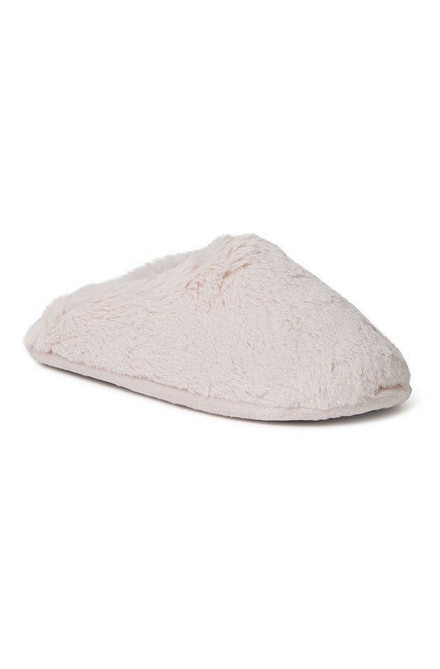 Bailey Furry Scuff Slipper, DUSTY PINK, hi-res image number 0