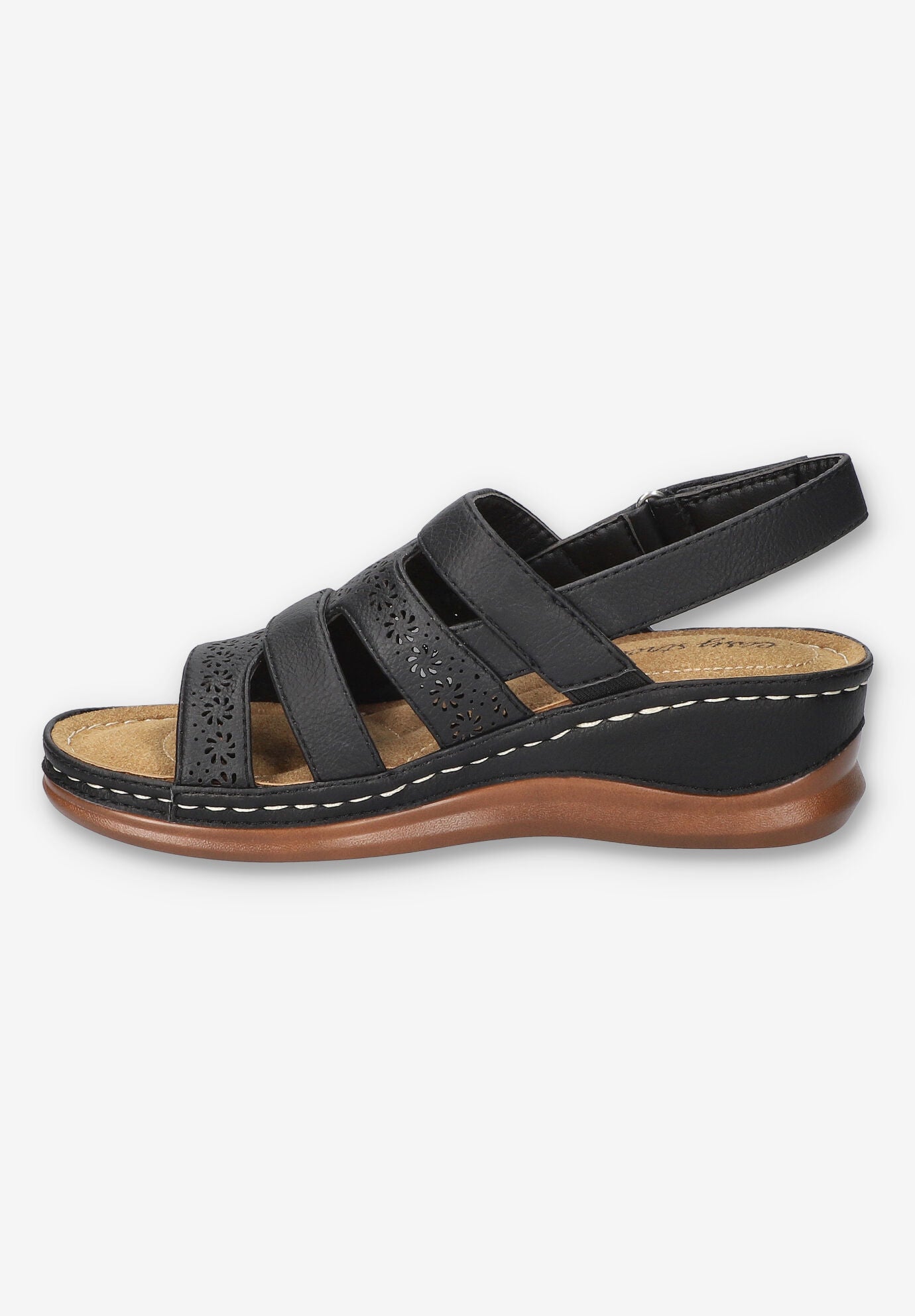 Alexi Slingback Wedge Sandal, BLACK, alternate image number 4