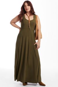 knee length dresses for ladies Ellie Cotton Maxi Shirt Dress-Ivory Floral Frenzy main image 1