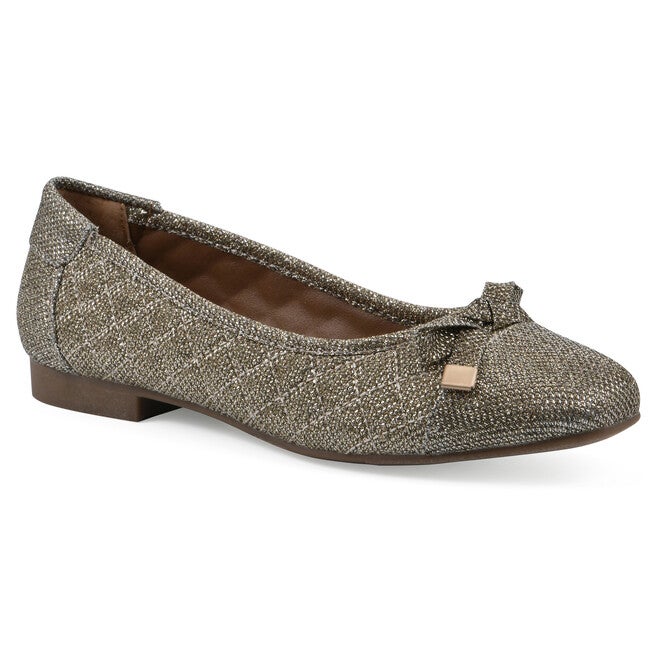 Bocah Ballet Flat - WIDE, GOLD GLITTER FABRIC, hi-res image number null