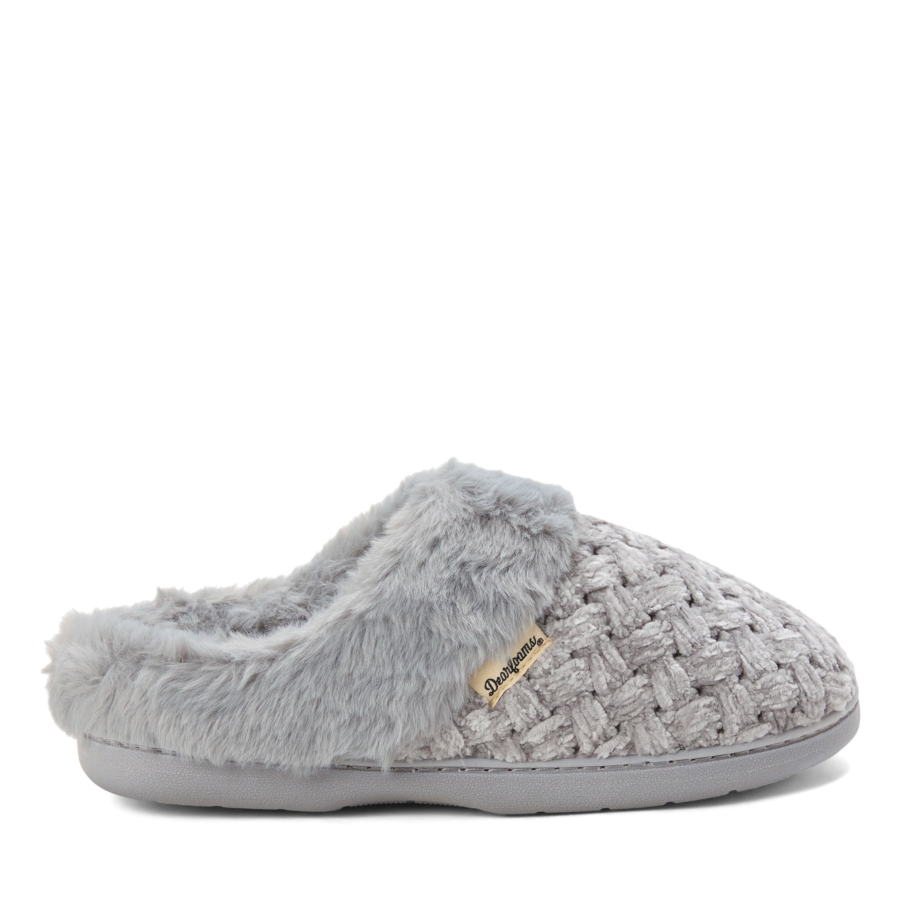 Claire Cable Knit Chenille Clog, GREY, alternate image number 2