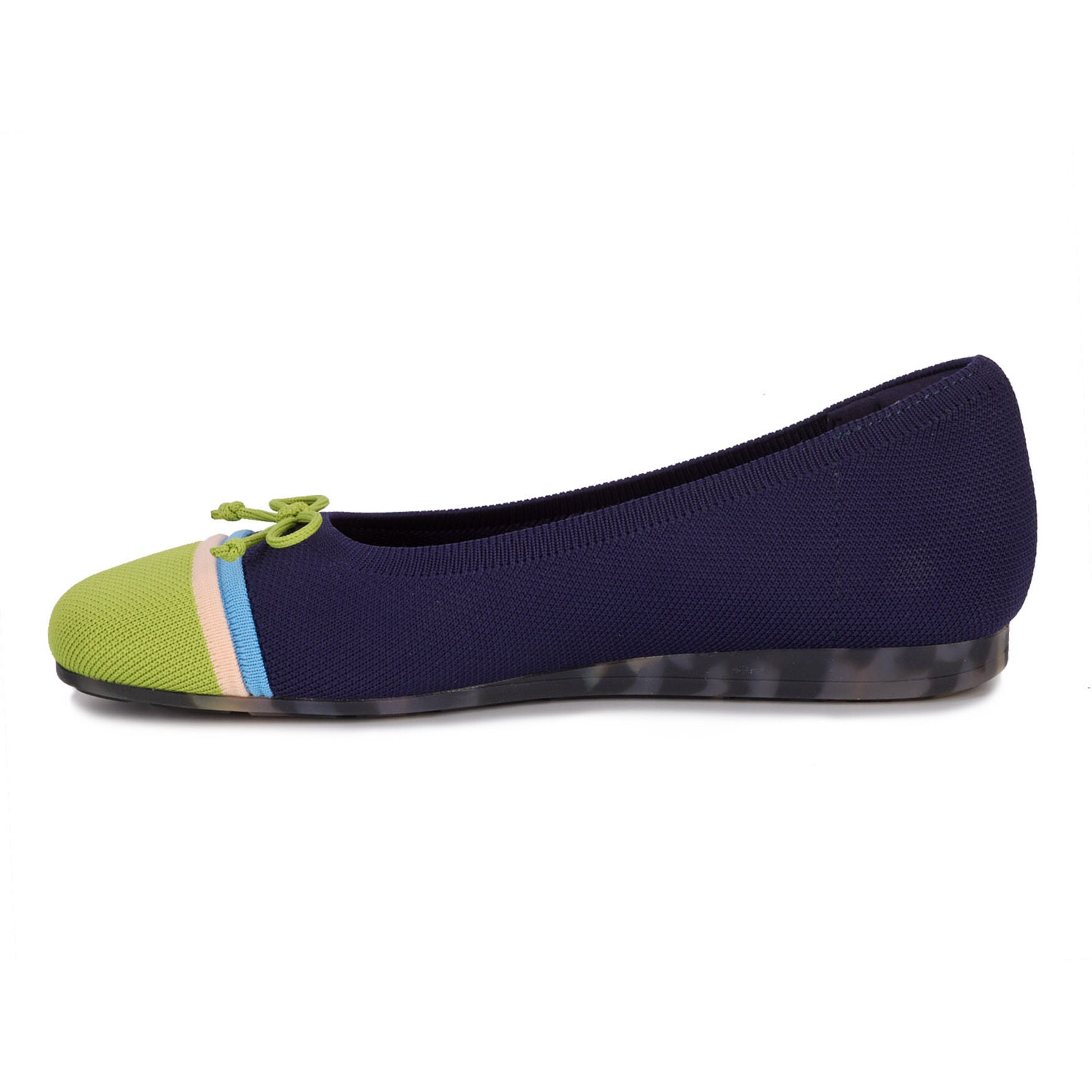 Noelle Knit Flat, NAVY LIME KNIT, alternate image number 4
