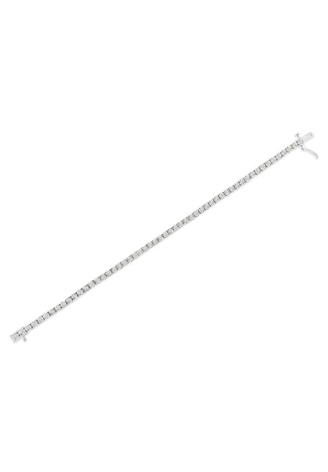 Silver 1.0 Cttw Miracle-Set Diamond Tennis Bracelet - 10 inches, , alternate image number null