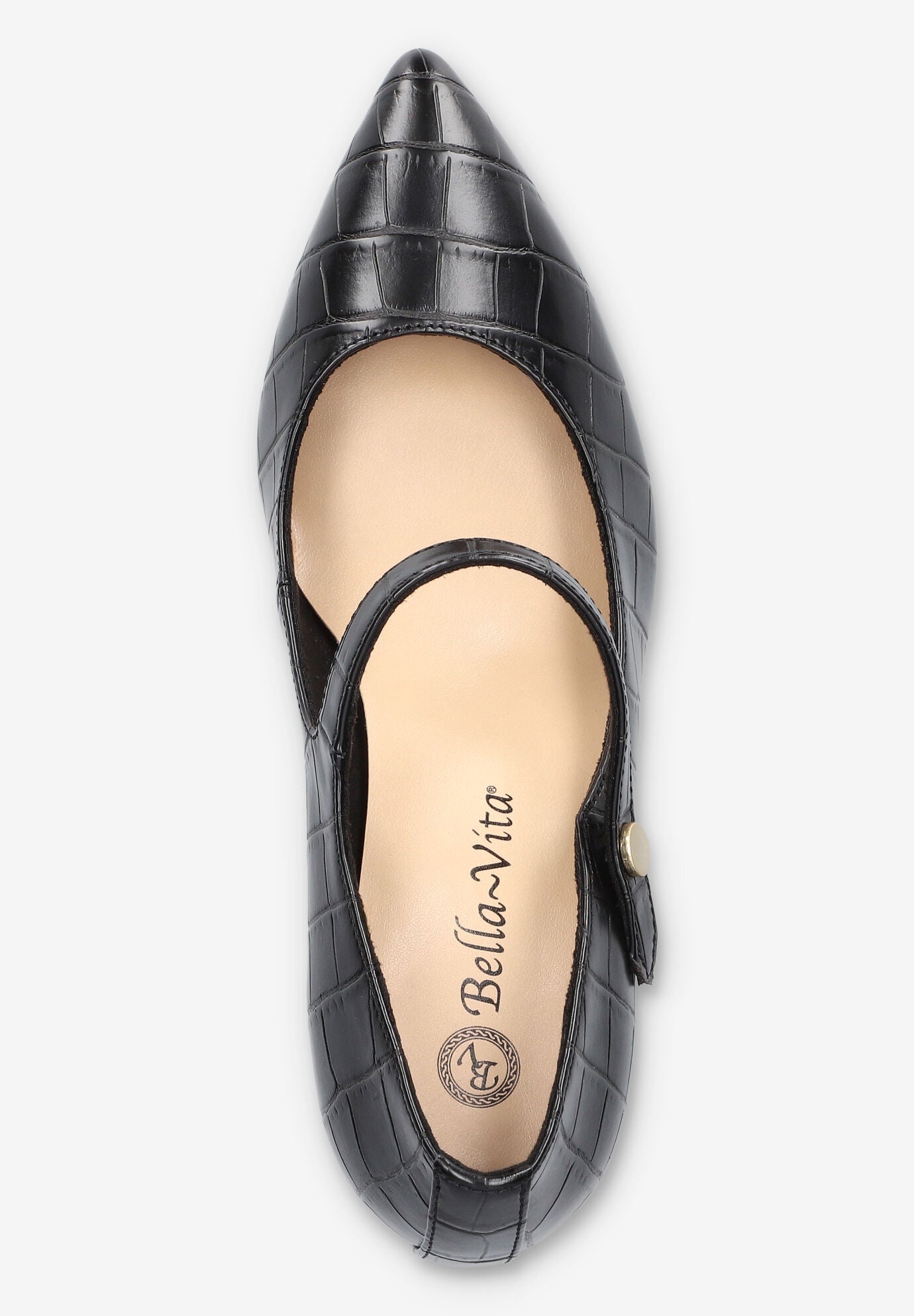 Lainey Mary Jane Pump, BLACK CROCO, alternate image number 6