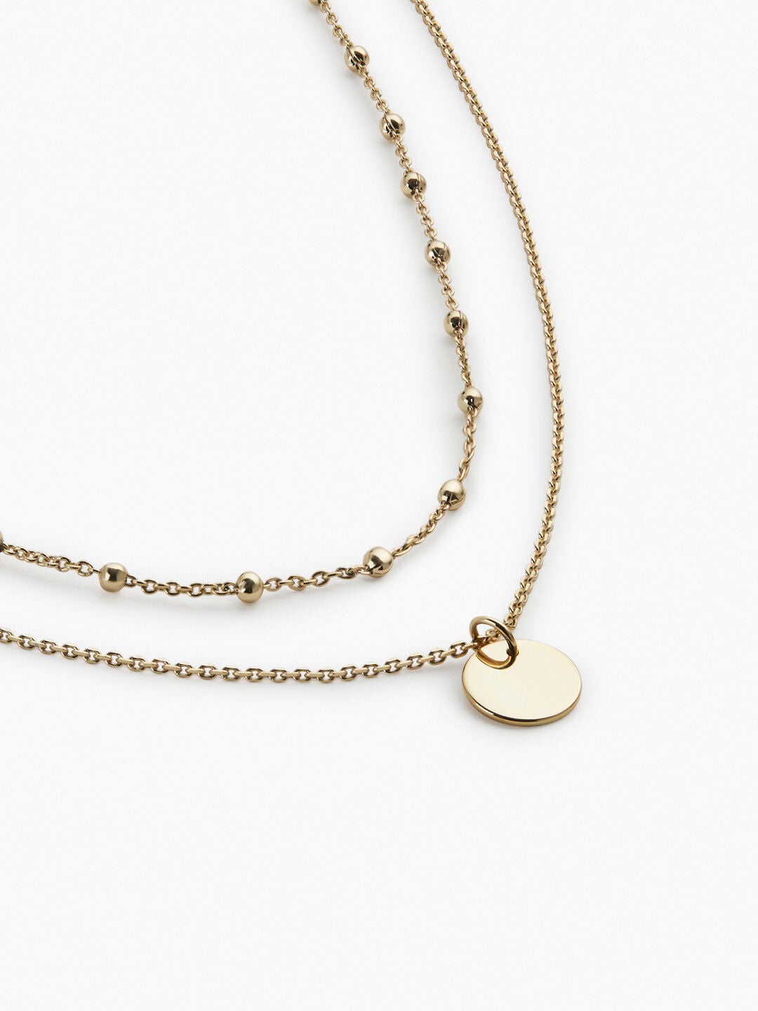 Willow Coin Necklace Set, GOLD, alternate image number 2