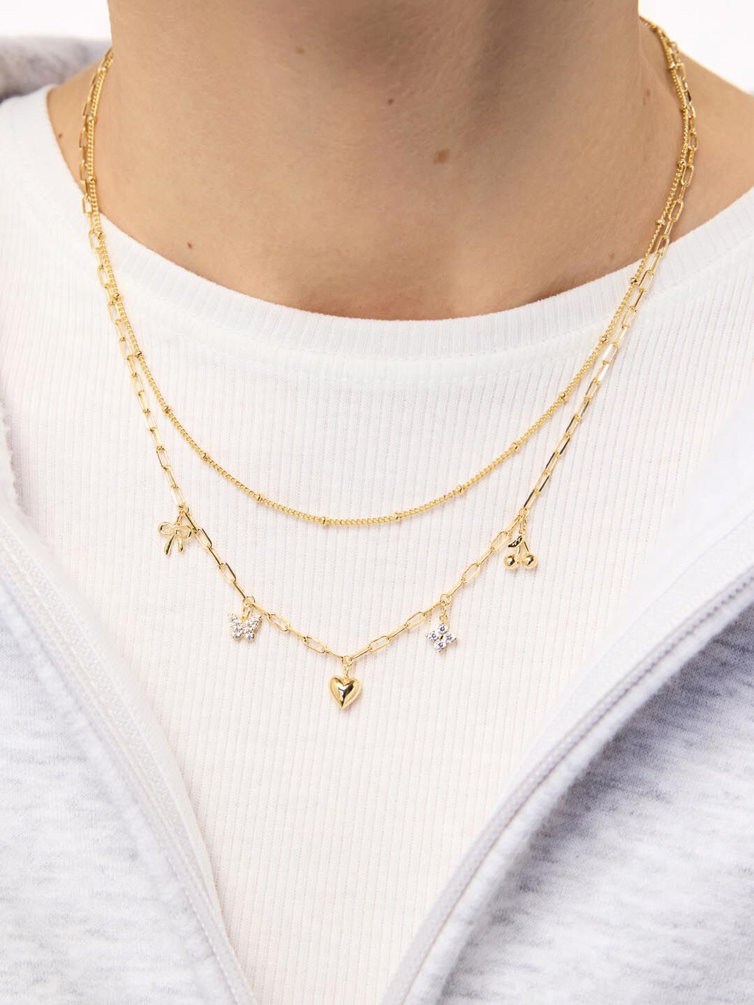 The Everyday Charm Necklace, GOLD, alternate image number 1