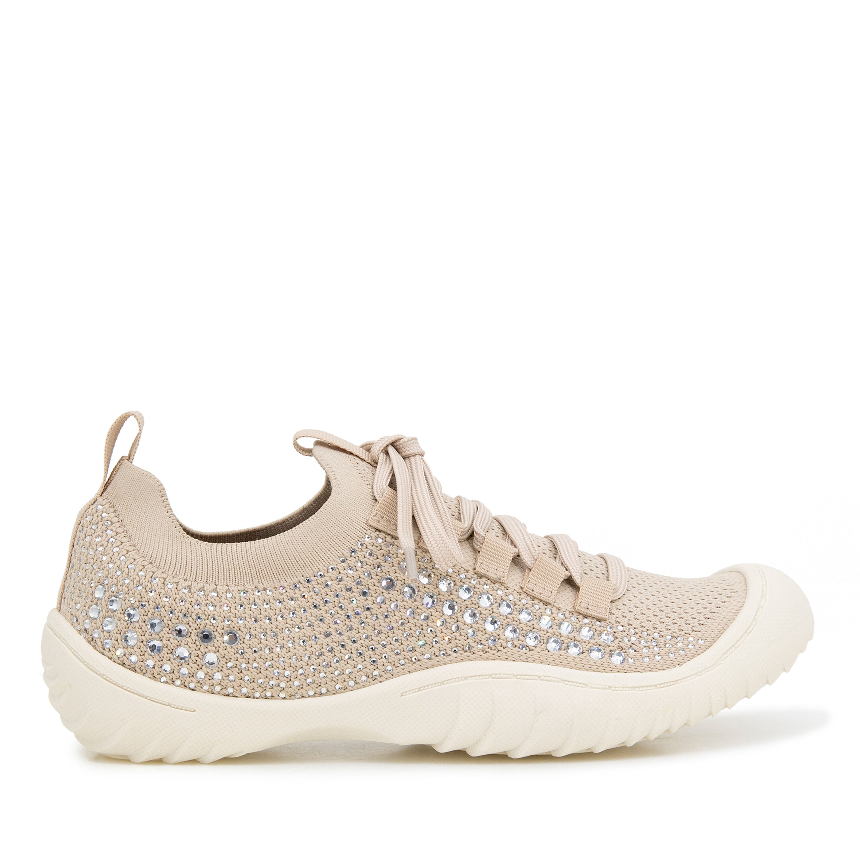 Brittney Slip-On Lace Up Sneaker, LIGHT TAUPE JEWEL, alternate image number 2