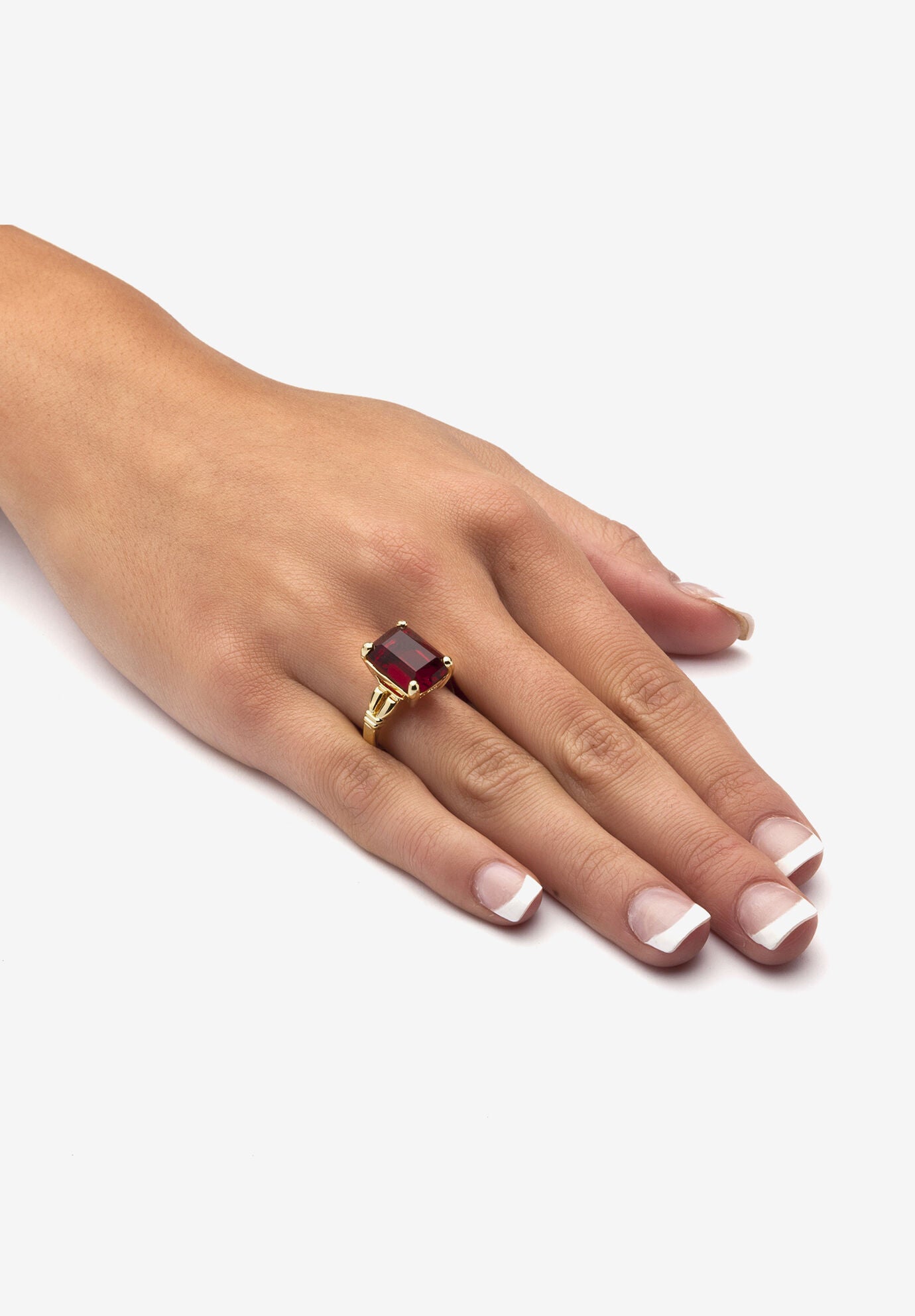 Yellow Gold Plated Simulated Birthstone Ring, , alternate image number 2