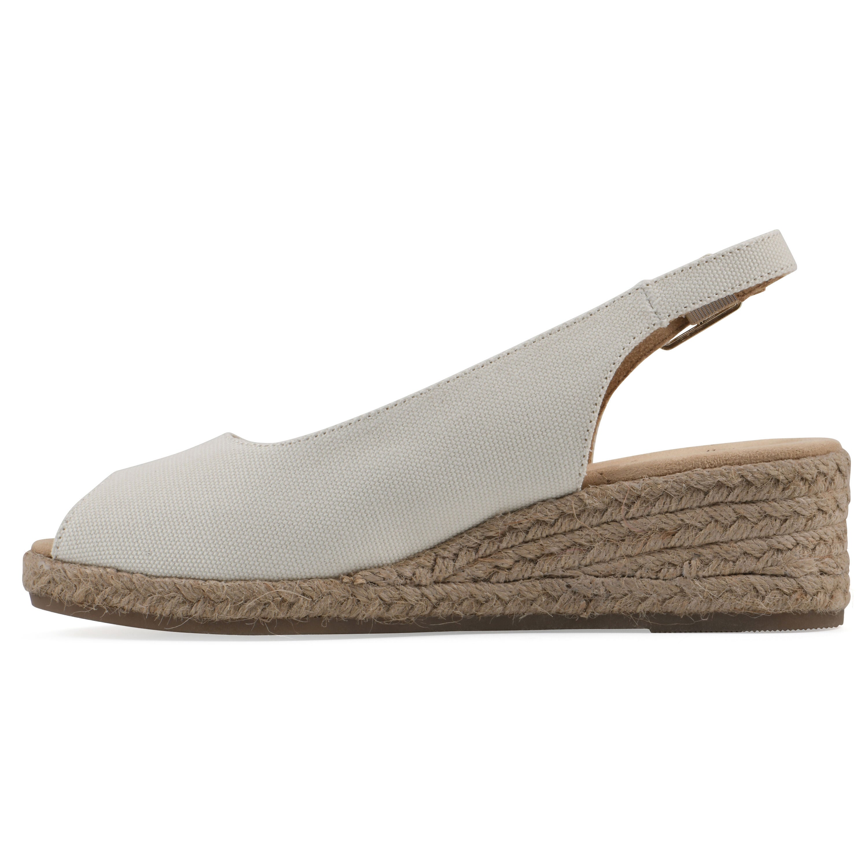 Maize Espadrille Wedge Sandal, NATURAL FABRIC, alternate image number 3