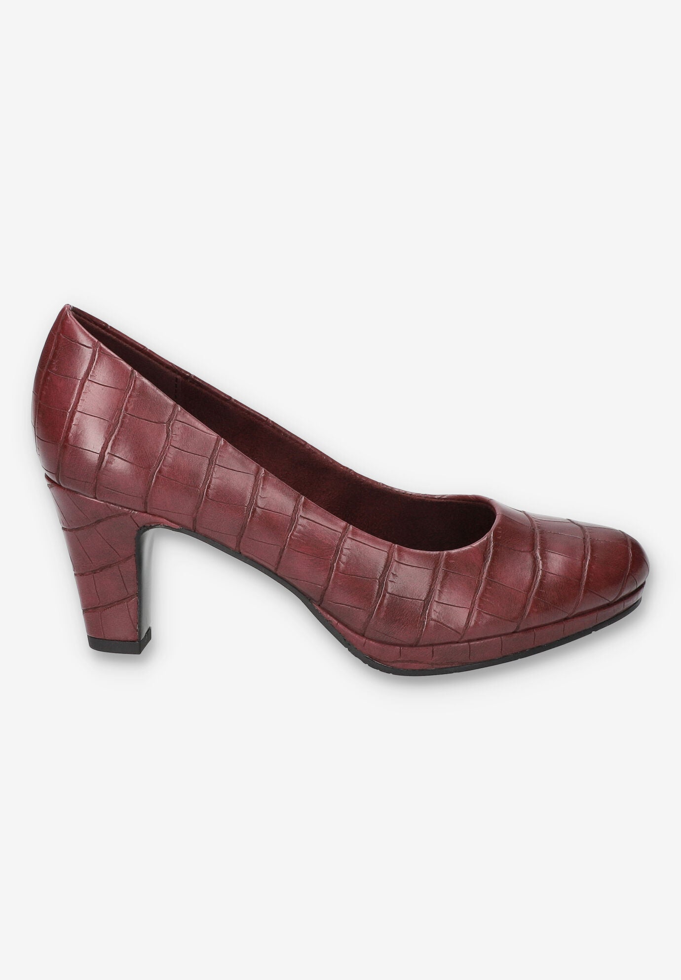 Equinox Platform Pump, BURGUNDY CROCO, alternate image number 2