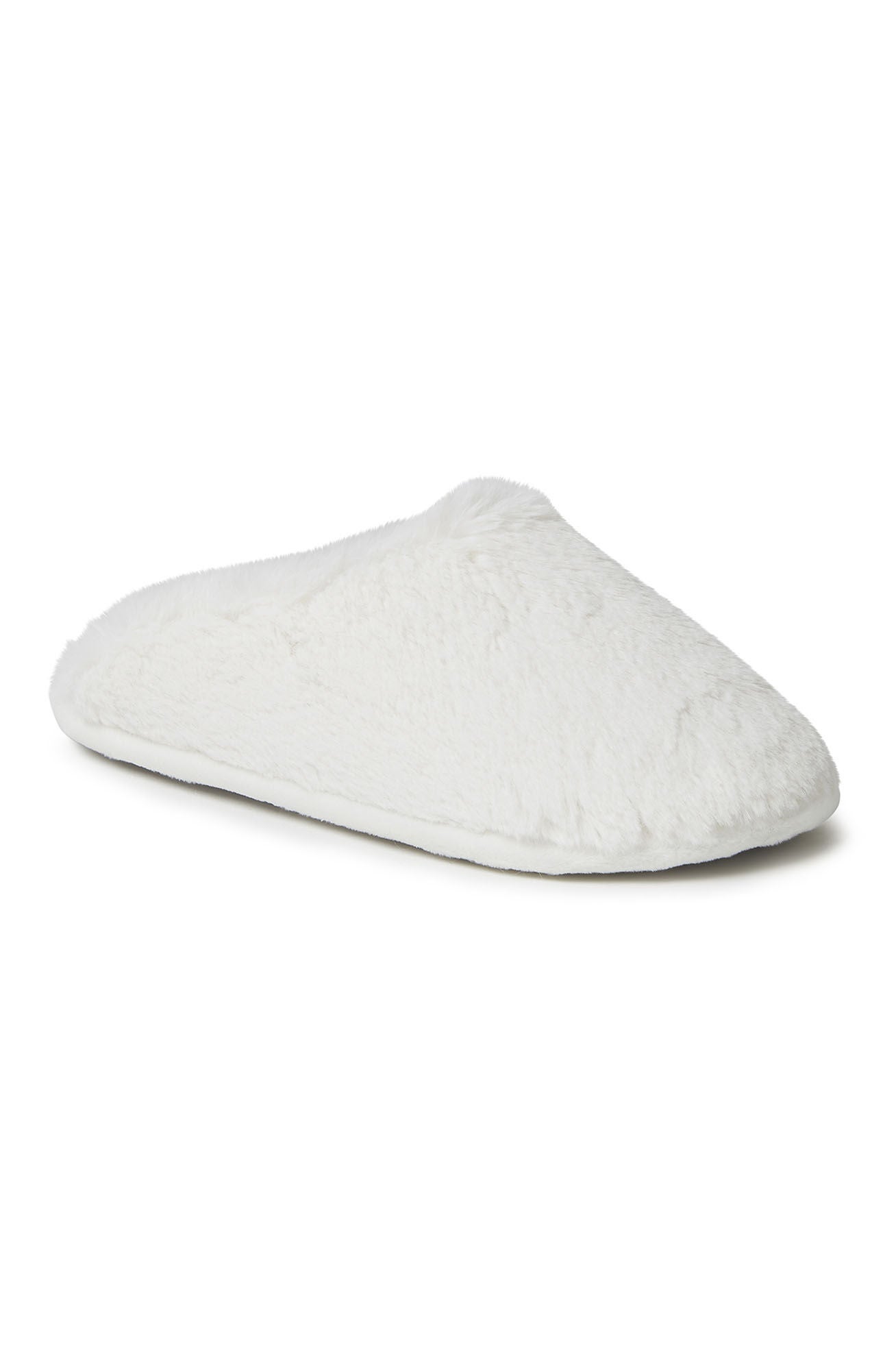 Bailey Furry Scuff Slipper, ALABASTER, hi-res image number 0