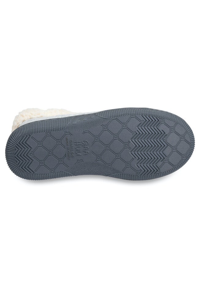 Quilted Jersey Elastic Front Slipper Boot Slippers, , alternate image number 4