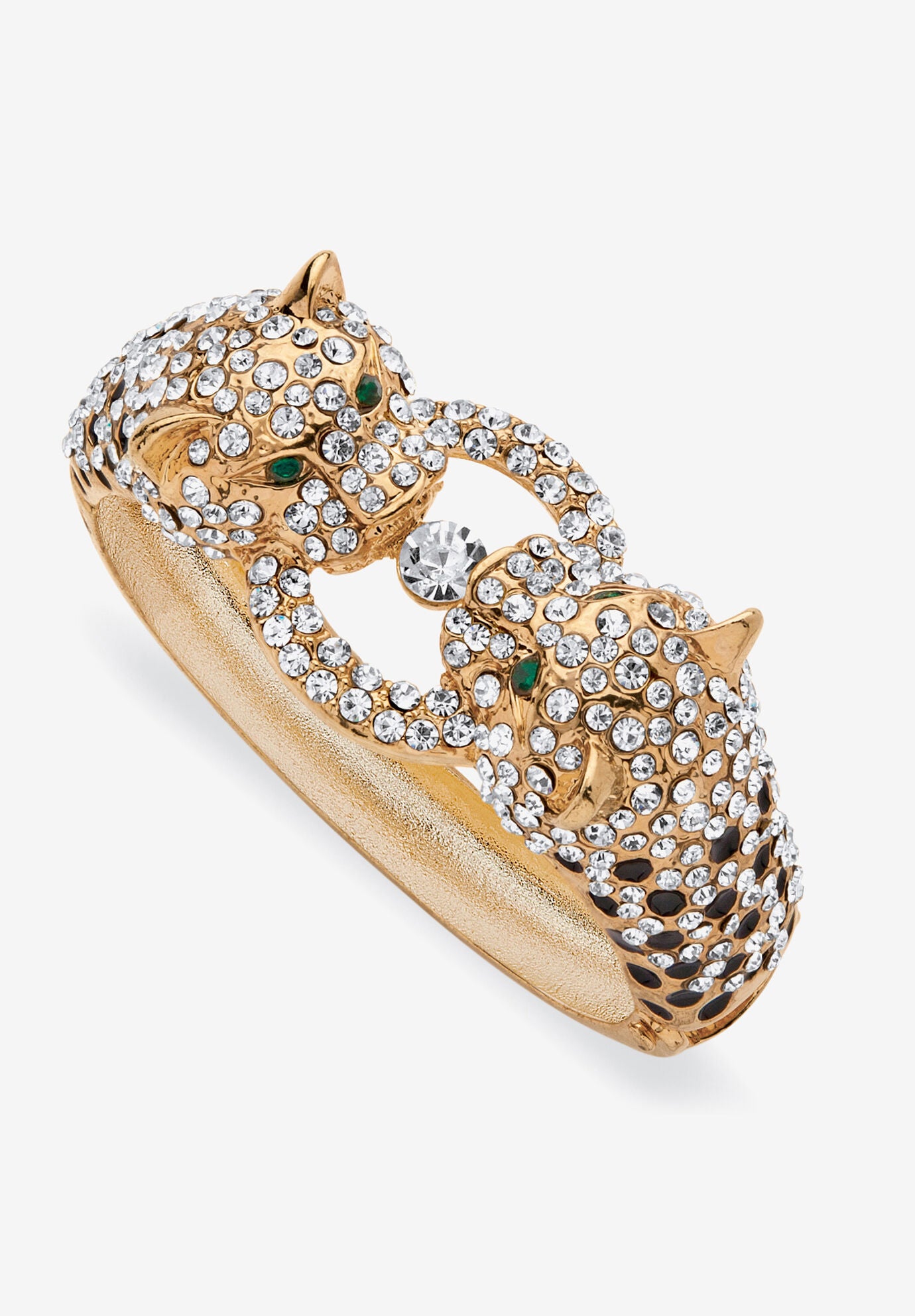 Gold Tone Leopard Collar Necklace, Earring and Bracelet Set, , alternate image number 3