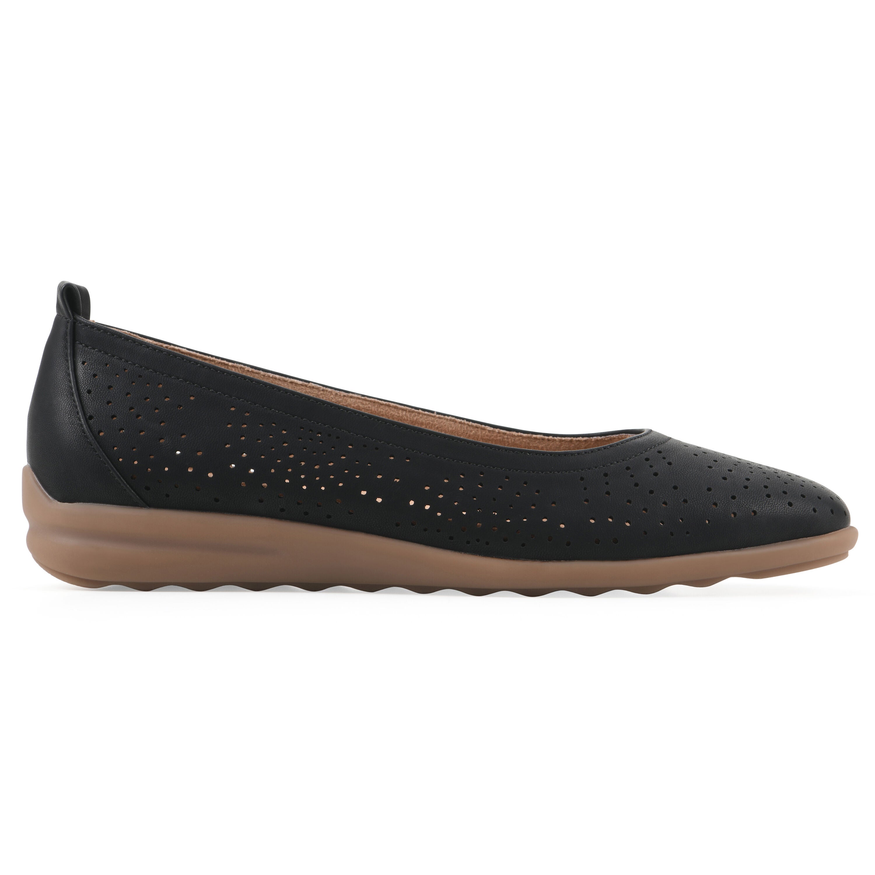 Cortney Ballet Flat, BLACK SMOOTH, alternate image number 2
