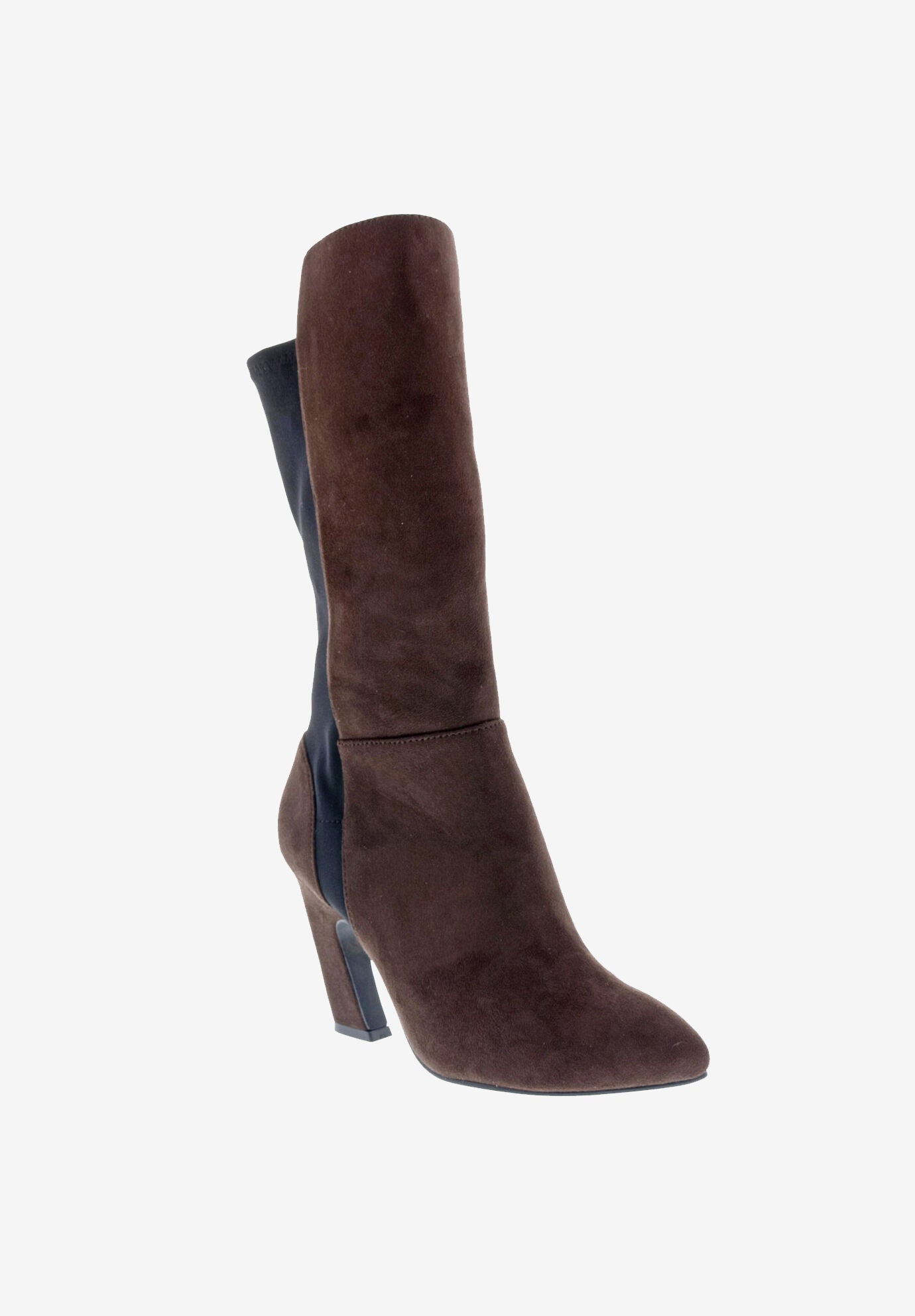 Chrome Wide Calf Boot, BROWN MICRO STRETCH, hi-res image number 0