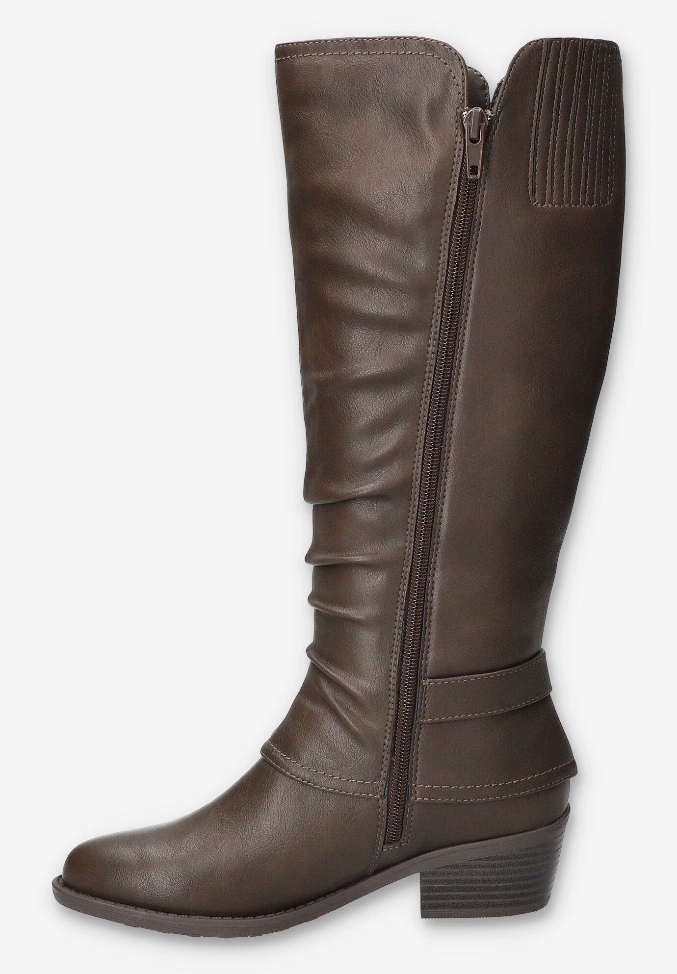 Tenille Plus Wide Calf Boot, BROWN, alternate image number 4