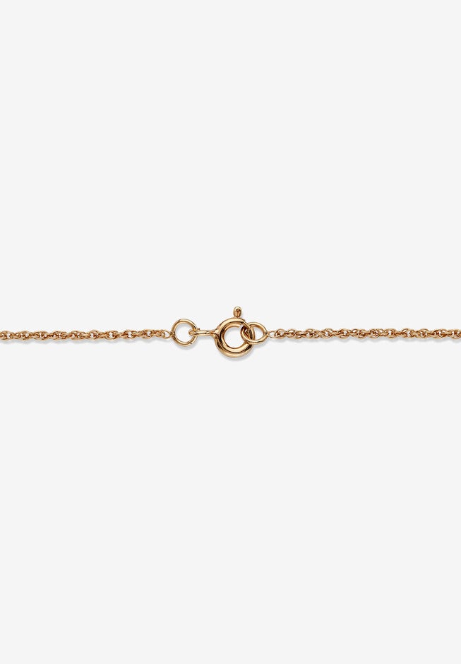 Gold Over Sterling Silver Diamond Accent Cross Pendant Necklace (16Mm) 18 Inches, , on-hover image number null
