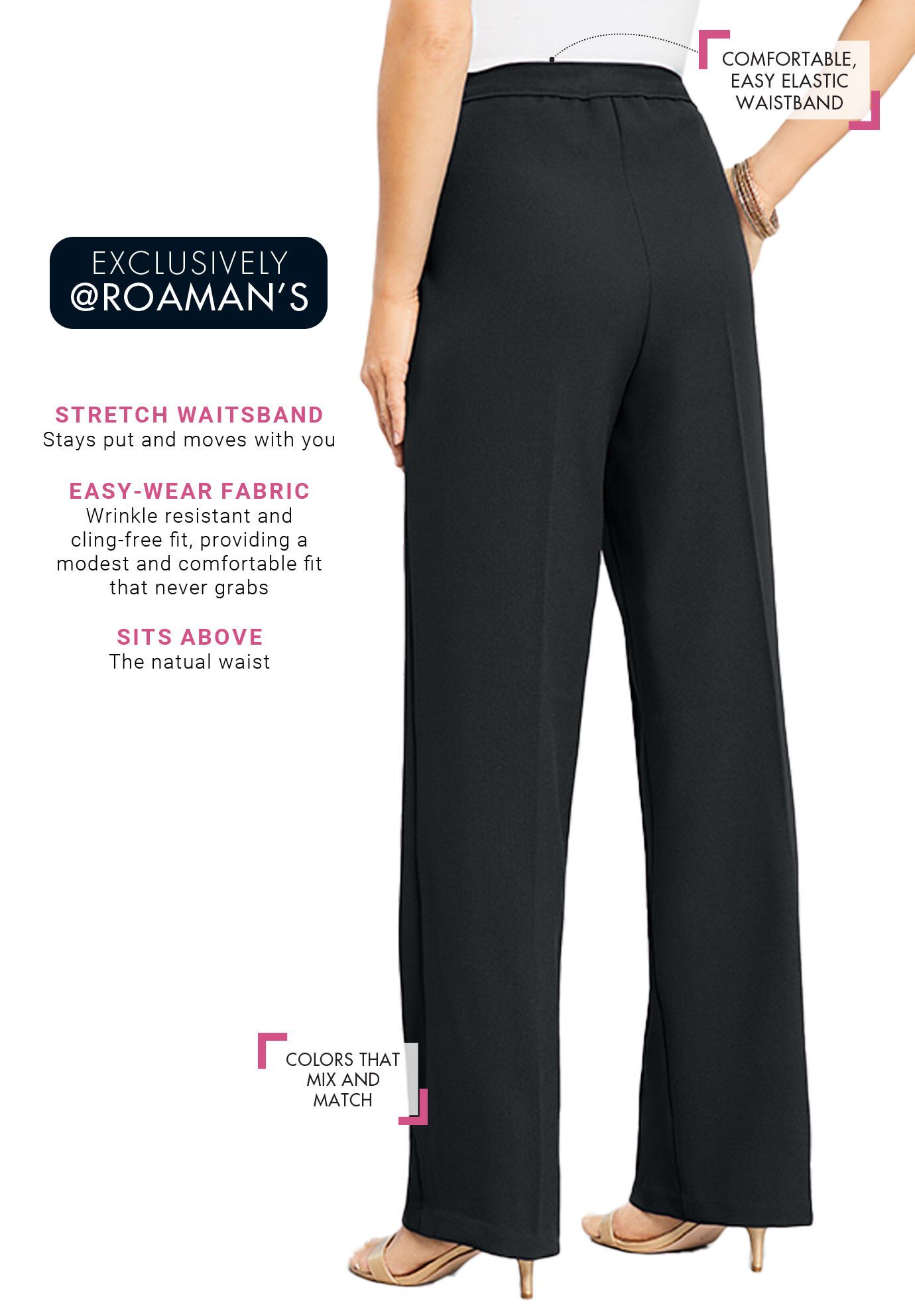 Plus Size Wide Leg Bend Over&reg; Pant