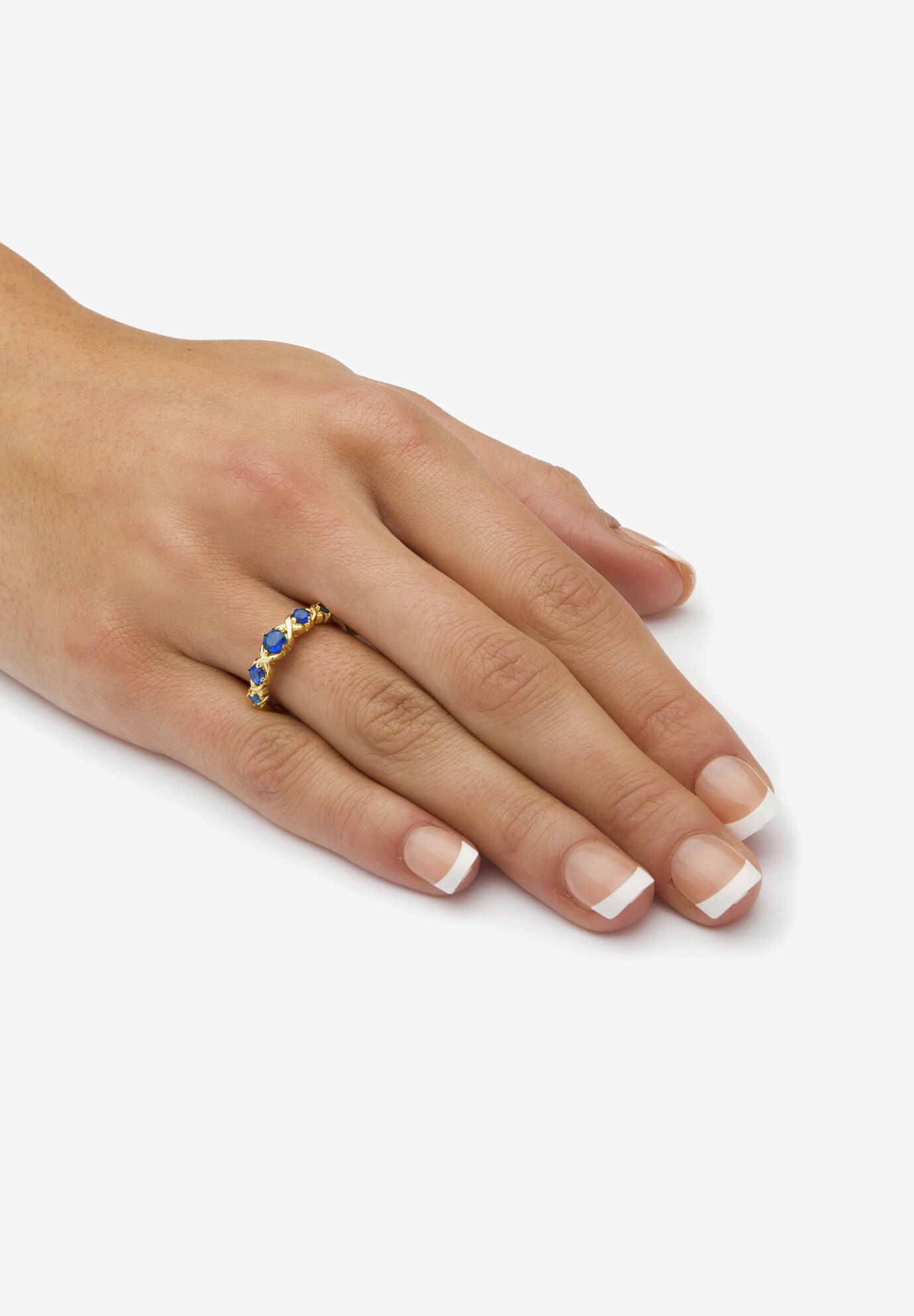 Yellow Gold-Plated Simulated Birthstone Ring, , alternate image number 2