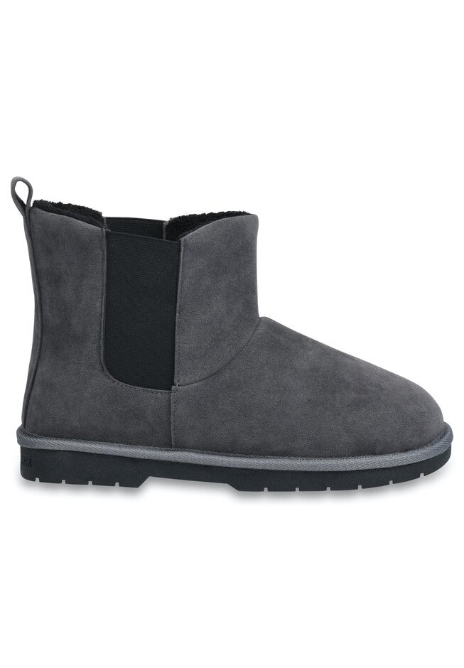 Faux Suede Double Gore Ankle Boot, , alternate image number 2
