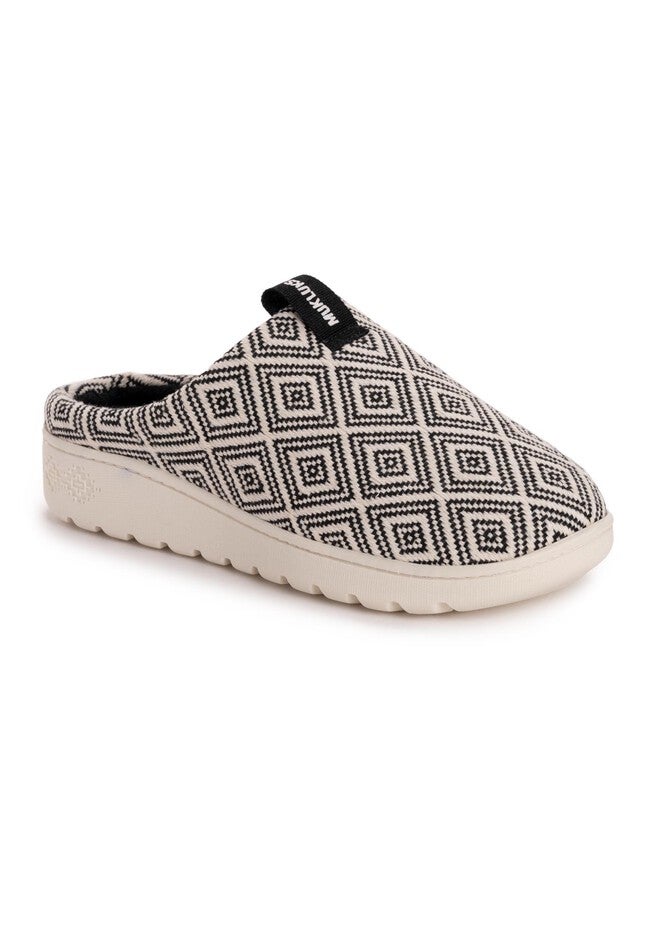 Women'S Hailey Clog Slipper, BLACK IVORY, hi-res image number null