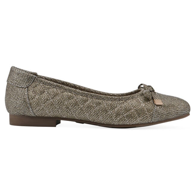 Bocah Ballet Flat - WIDE, GOLD GLITTER FABRIC, alternate image number null