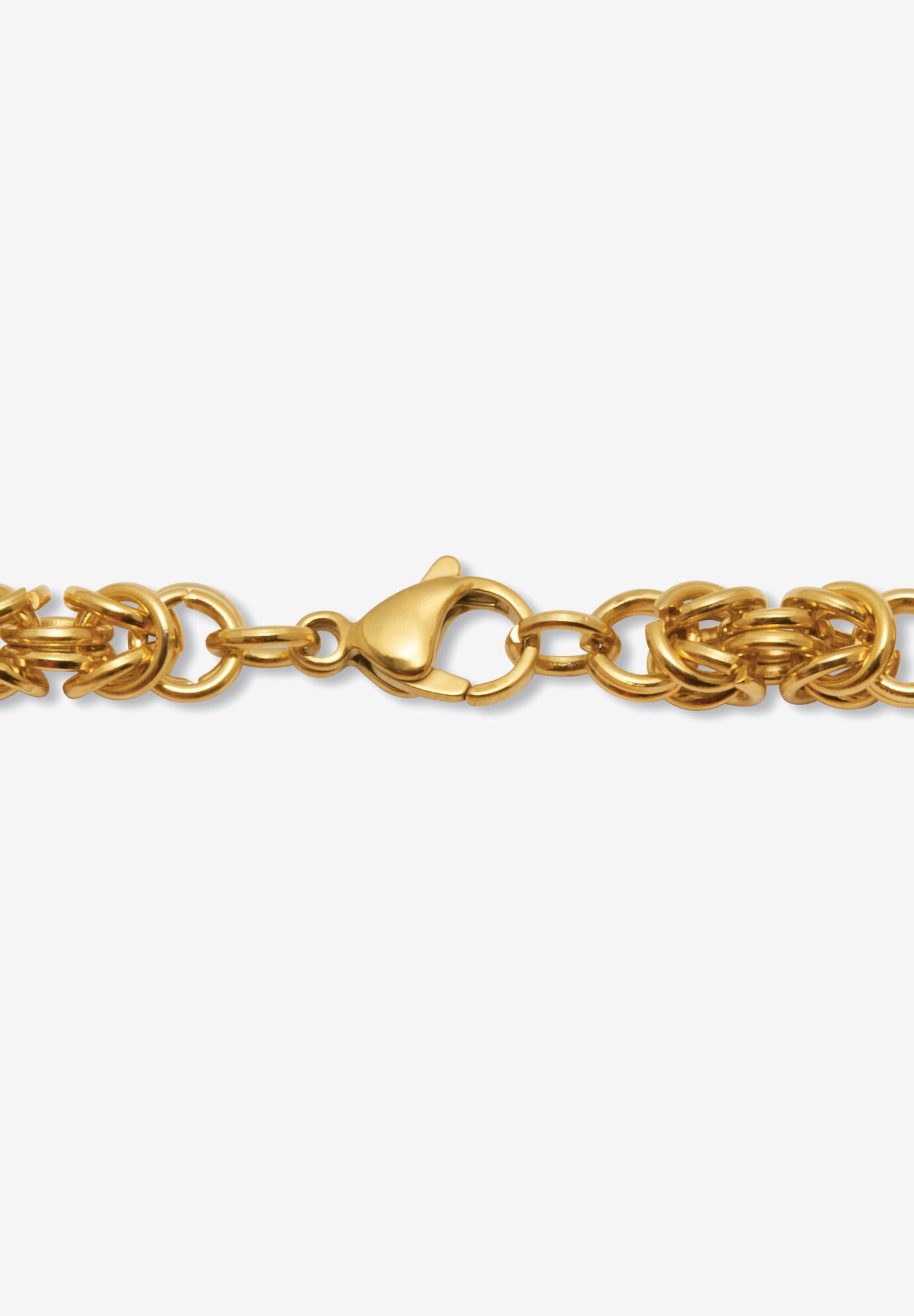 Goldtone Byzantine-Link Necklace, 18 Inches, , on-hover image number 1