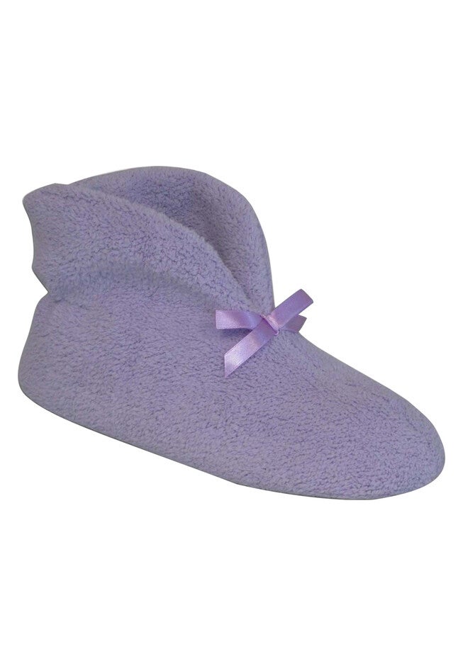 Micro Terry Cuff Slipper Booties by Muk Luks®, LAVENDER, hi-res image number 0