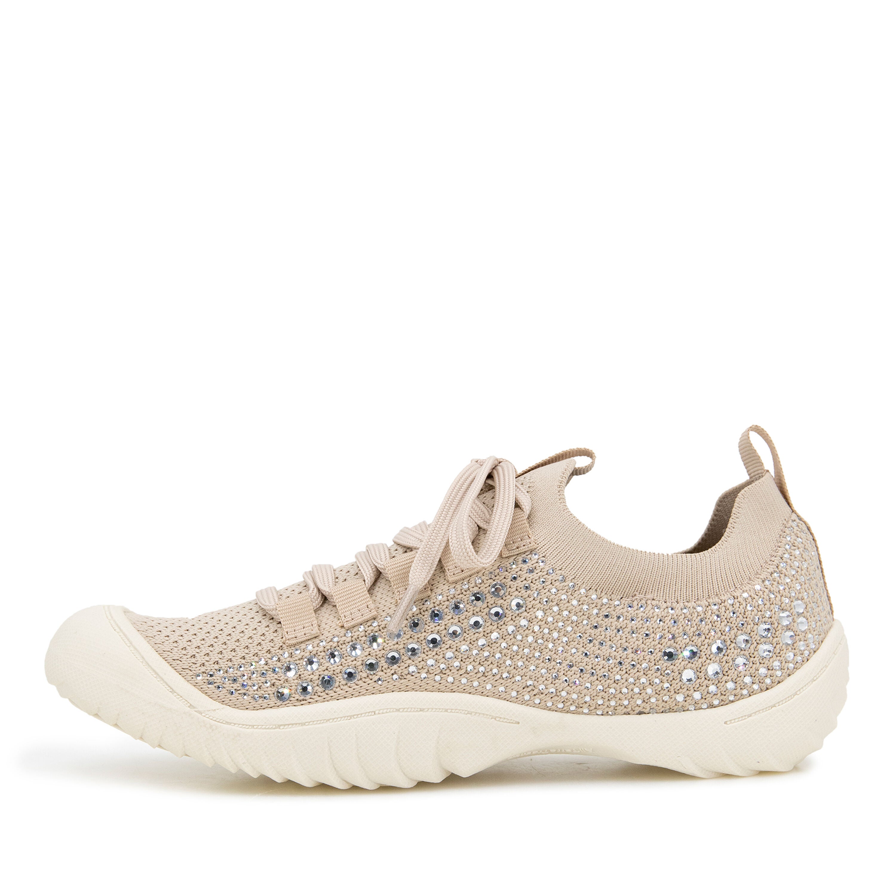 Brittney Slip-On Lace Up Sneaker, LIGHT TAUPE JEWEL, alternate image number 3