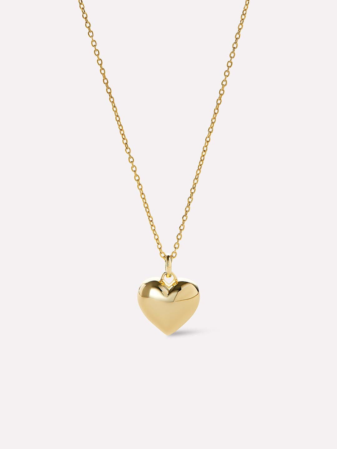 Gold Heart Necklace - Lev Small, GOLD, hi-res image number 0