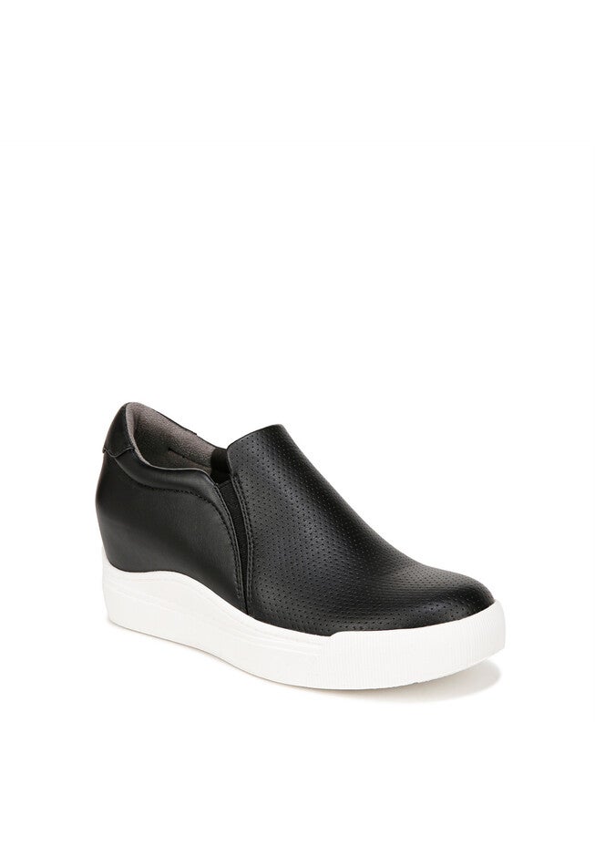 Time Off Wedge Sandal, BLACK FAUX FABRIC, hi-res image number 0