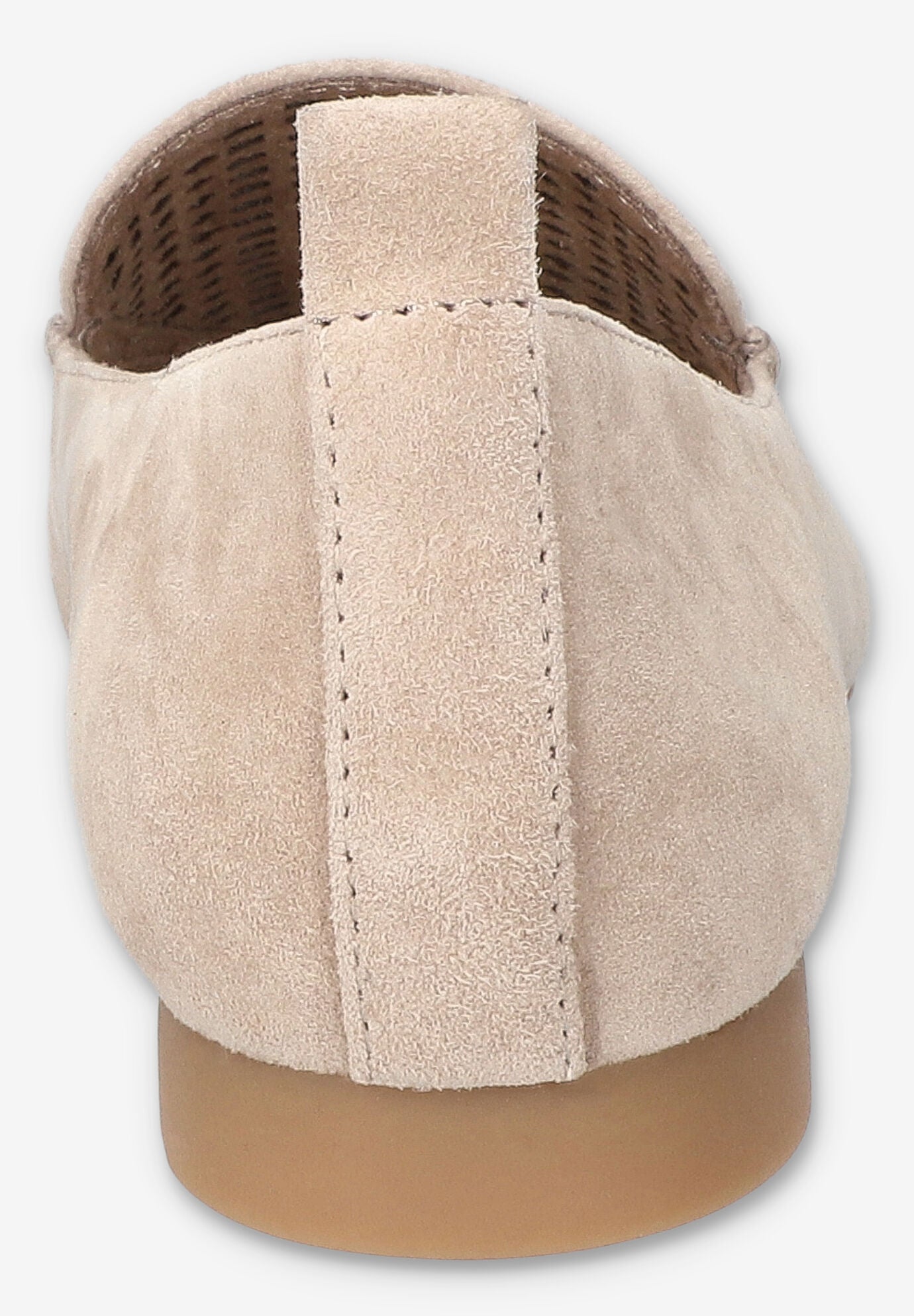 Alessi Perf Pointed Toe Flat, ALMOND SUEDE, alternate image number 3