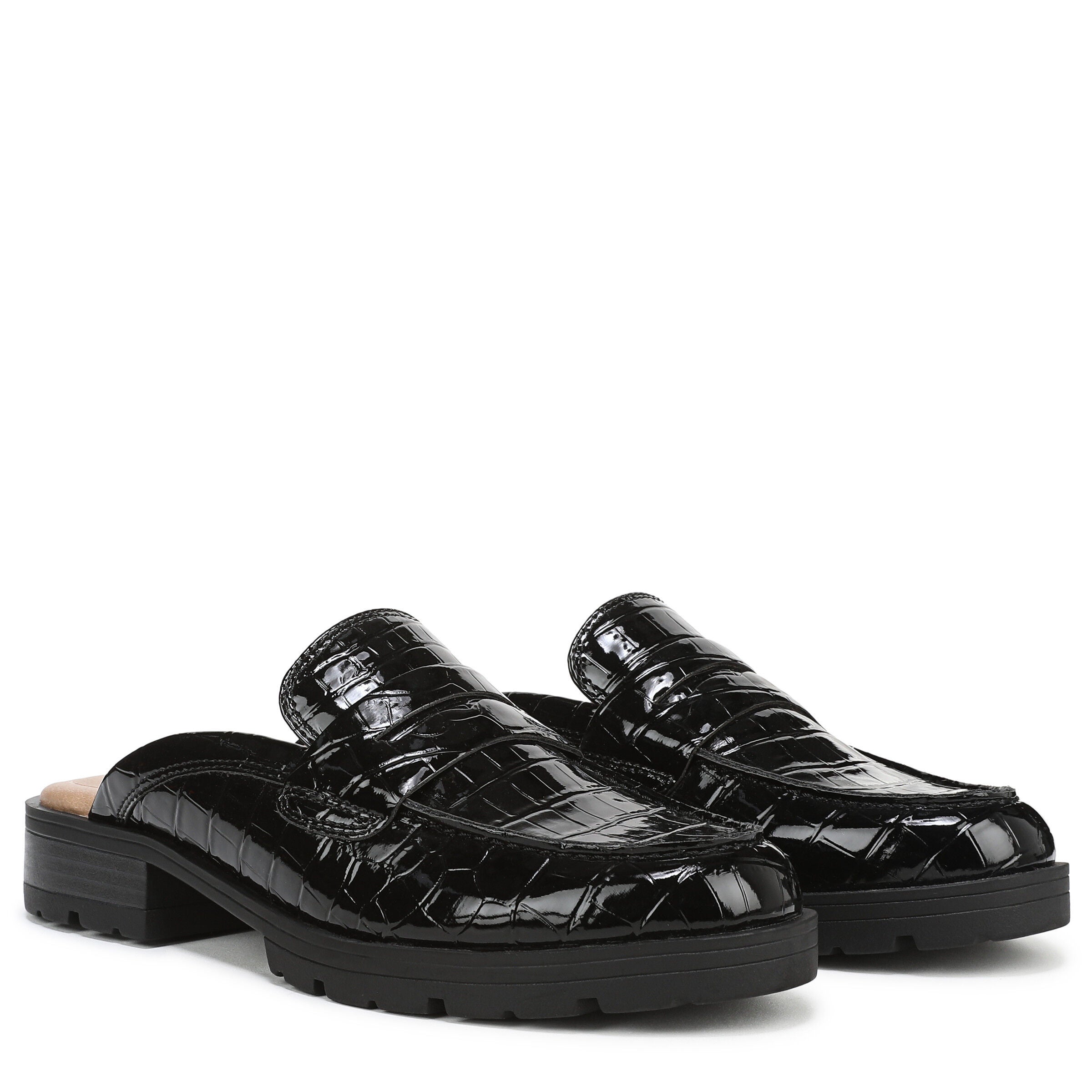 London Slip-On Mule Loafer, BLACK, alternate image number 2