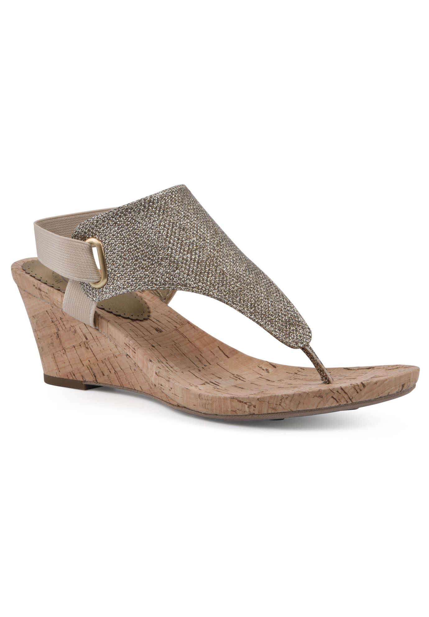 All Good Sandal, LIGHT GOLD GLITTER, hi-res image number 0