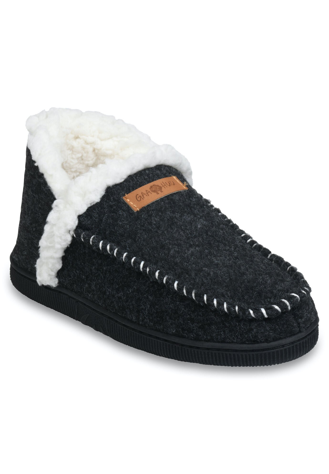 Faux Wool Ankle Slipper Boot Slippers