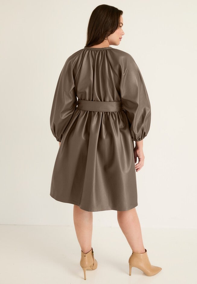 Faux Leather Dress, , on-hover image number null