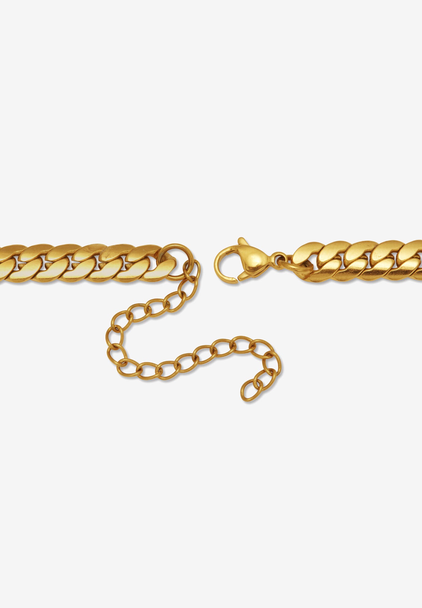 Yellow Gold Ion-Plated Stainless Steel Heart Bracelet And Necklace 16 Inch, , on-hover image number 1