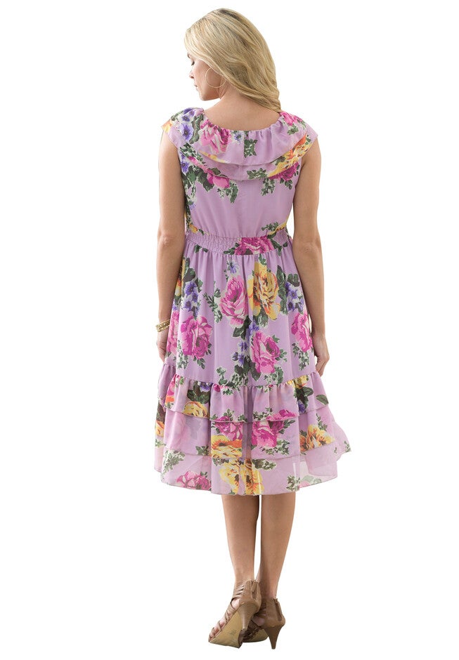 Diamond Accent Solid 10k White Gold Triple Cross Ring, , alternate image number 5