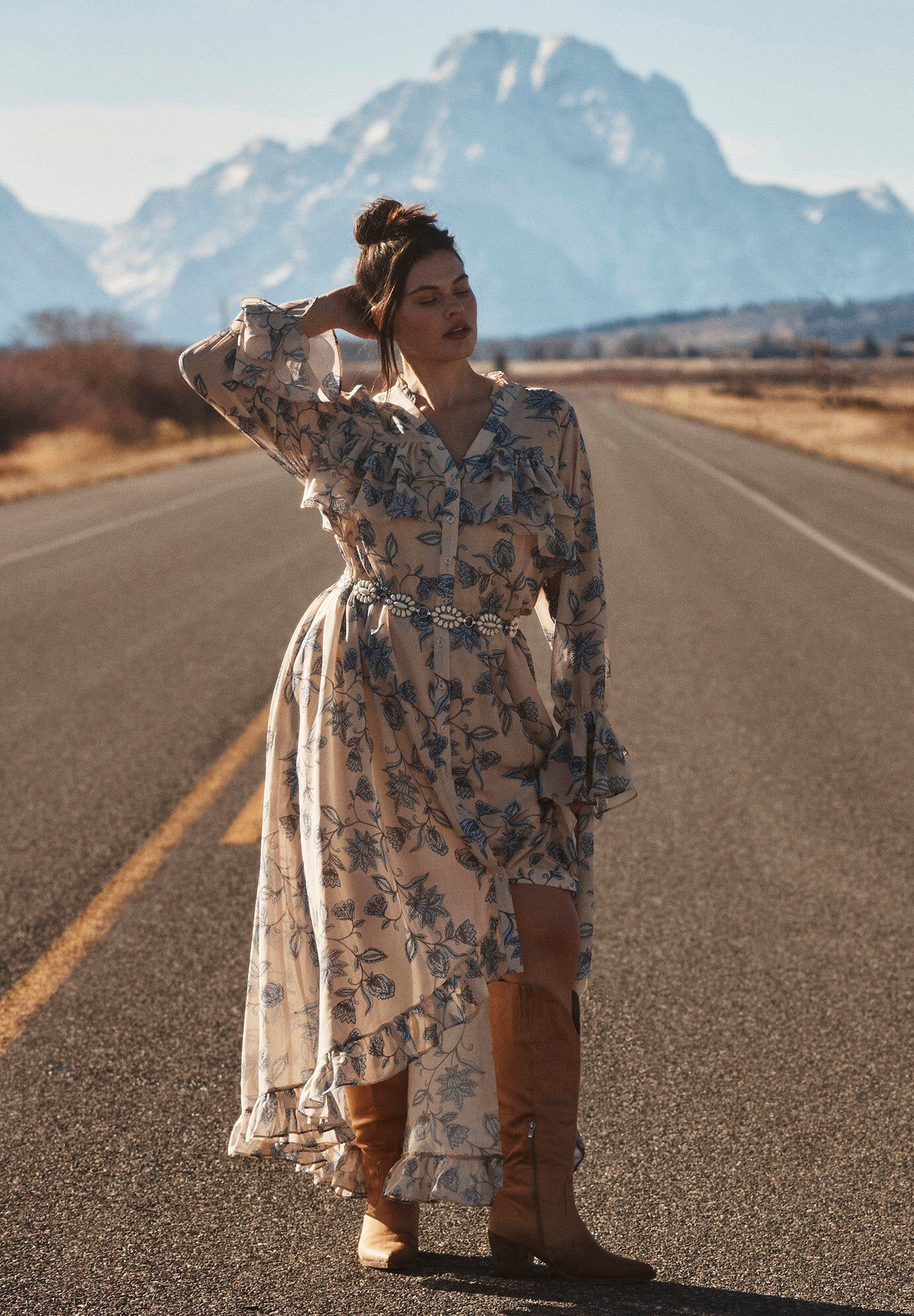 green emerald velvet dress Plus Size Brown Plisse Twist Front Flare Sleeve Midaxi Dress  Fashion//SZN