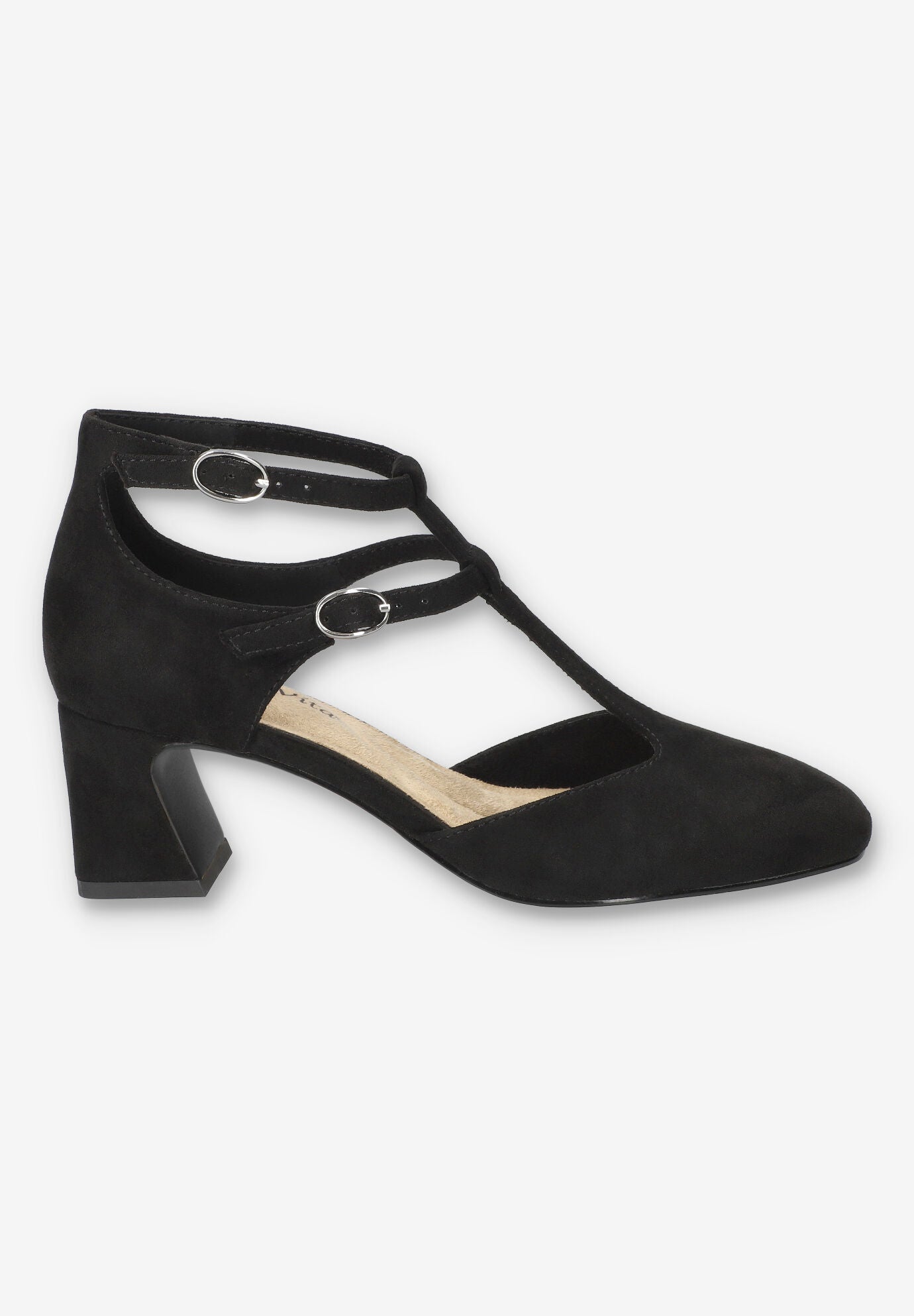 Harpswell Block Heel Pump, BLACK SUEDE, alternate image number 2